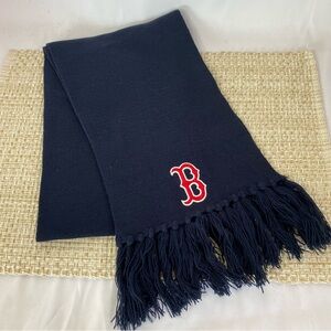 GENUINE MERCHANDISE MLB BOSTON RED SOX NAVY BLUE FRINGE SCARF UNI-SEX FITS MOST